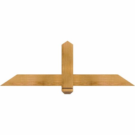 Ekena Millwork Eugene Rough Sawn Timber Gable Bracket, Western Red Cedar, 48"W x 16"H x 4"D x 4"F, 8/12 Pitch GBW048X16X0404EUG00RWR